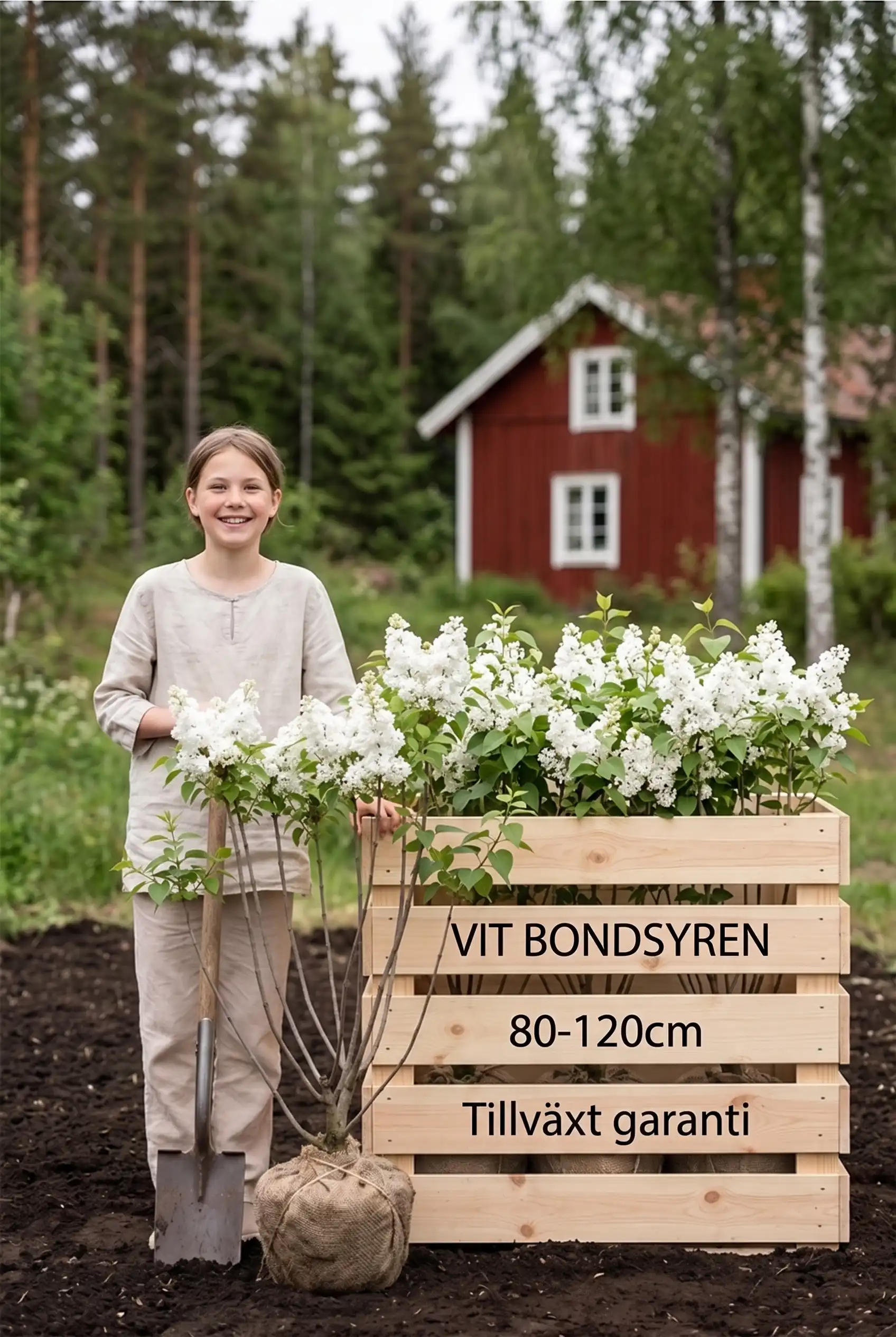 Vit Syren Rotklump 80-120cm - Bild 2